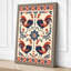 Four Roosters Grid Eclectic - Wrapped Canvas-1189621120-1189621177