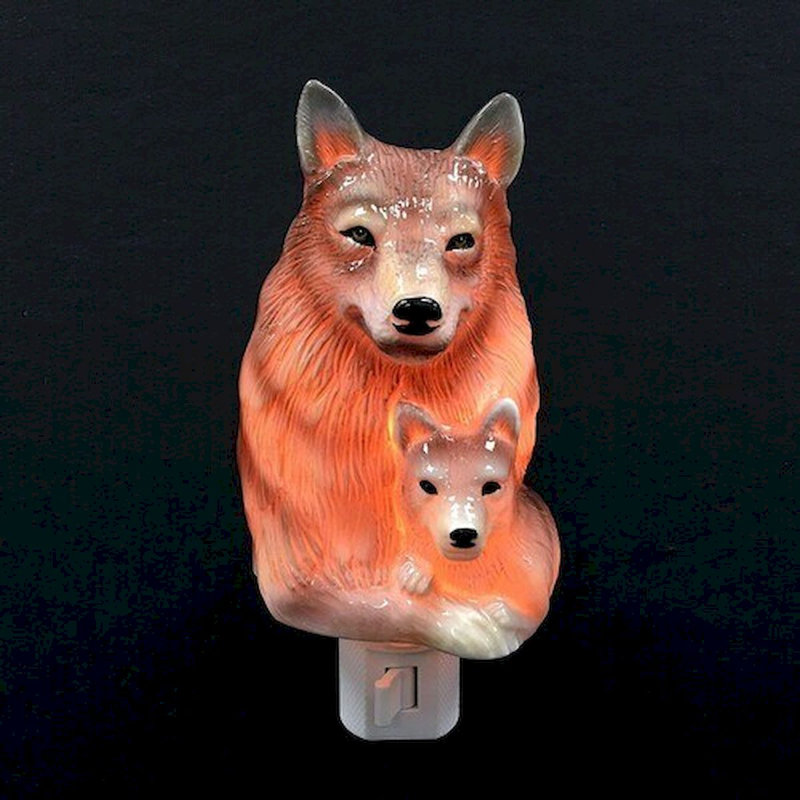 Veilleuse loup et louveteau