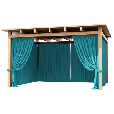 Rideau de gazebo à 4 panneaux, panneaux d'intimité imperméables avec fermeture à glissière, conçu pour la tente de patio et de jardin (rideau seulement)
