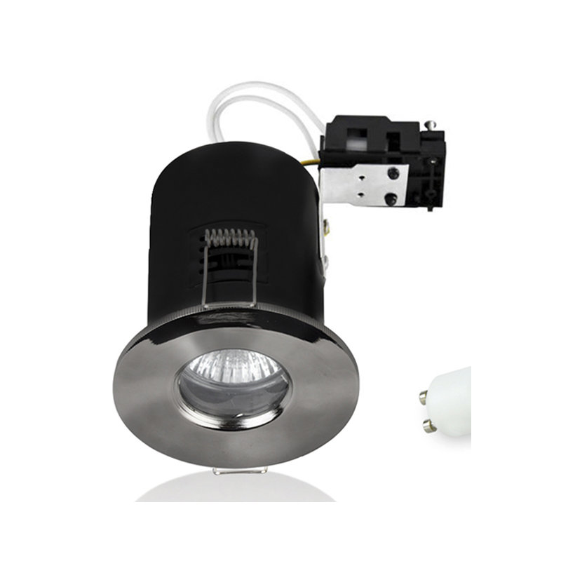 8.6cm Retrofit Downlight, No Bulb, Black Chrome