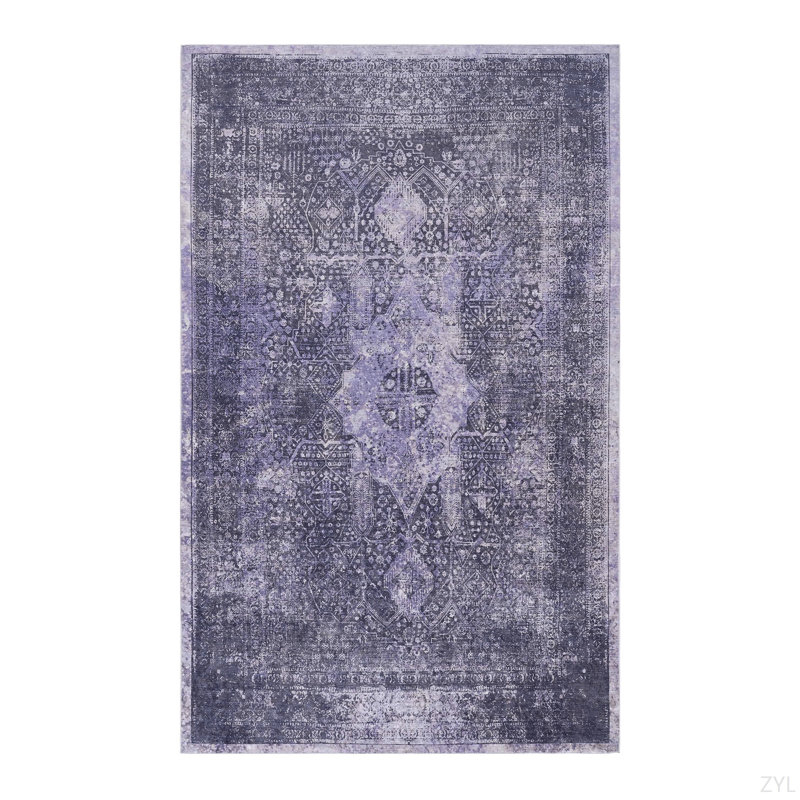 LOOM & LUXE 8X10 Area Rug, Washable Rug, Low-Pile, Non-Slip, Non-Shedding, Foldable, Kid & Pet Friendly - Area Rugs For Living Room, Bedroom, Kitchen
