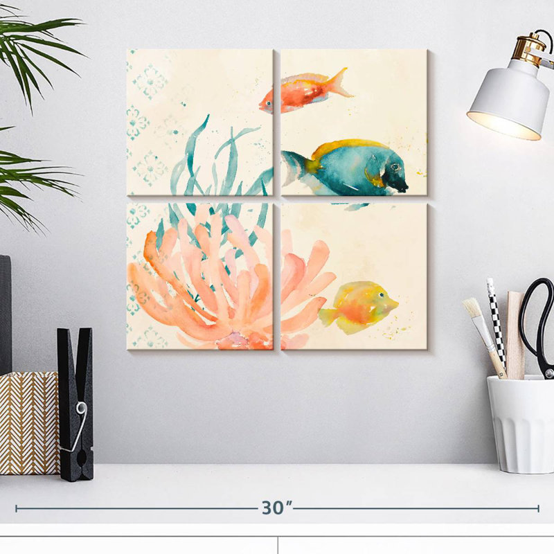 Mélange de sarcelle tropical corail Brampt II, H 18 po x l 18 po