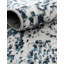 Tapis bleu marine / ivoire en polyester tissé à la machine Massie-242072563