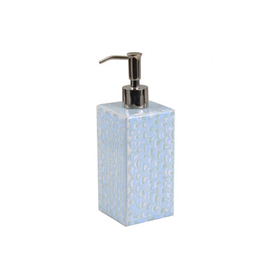 Mike + Ally Atlantic Soap Dispenser Pump – Luxury Hand-Enameled Refillable Lotion & Liquid Soap Dispenser