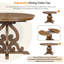 Ensemble de salle à manger 5 pièces rétro fonctionnel, 1 table extensible avec une rallonge de 16 pouces et 4 chaises rembourrées pour la salle à manger et la cuisine-1216856467