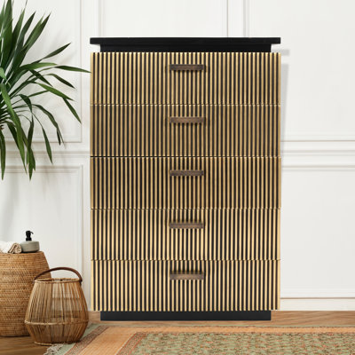 Ensemble de chambre avec lit plateforme 5 pièces Halima