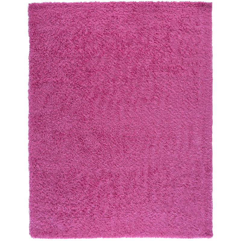 Tapis ivoire à poils longs Sador, Pink, Rectangle 9 pi x 12 pi