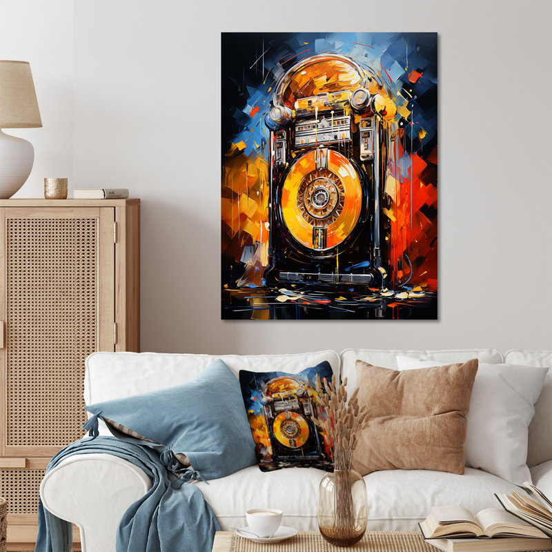 Jukebox Machine Neon Grooves 4 - Jukeboxes, art mural en métal, H 20 po x l 12 po x P 1 po
