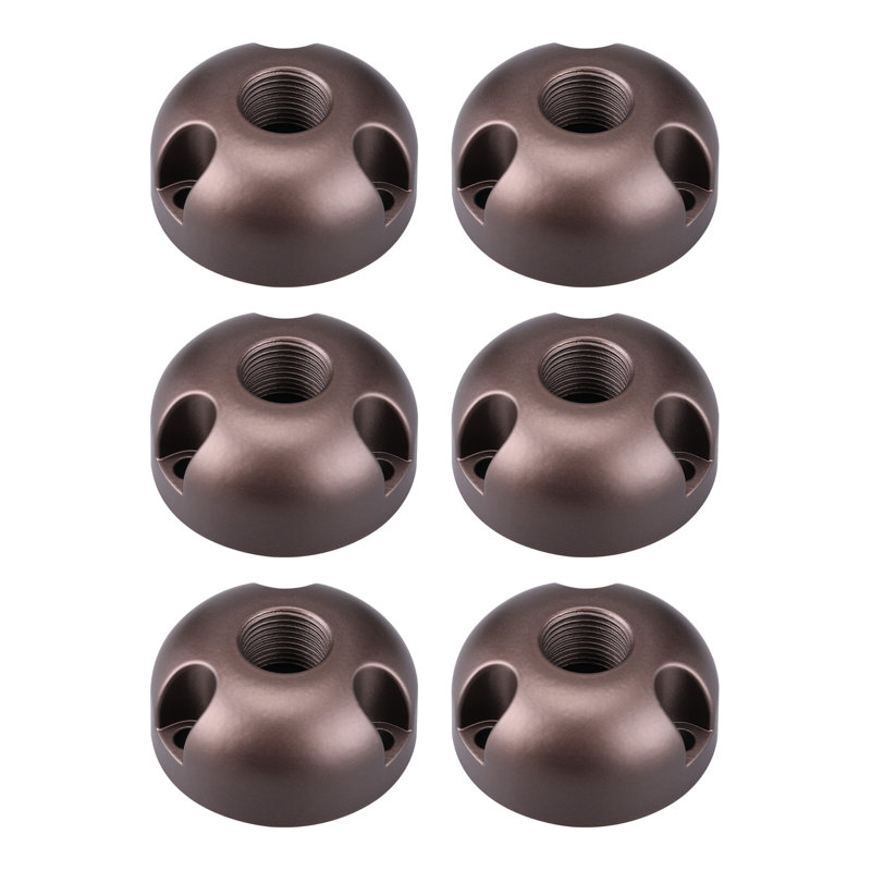 Low Voltage Landscape Light Mounting Plate, 1/2" Npt Standard Thread, Surface Flush Mount, Bronze