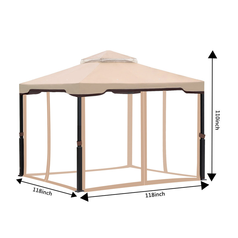 Abri de jardin pour auvent portatif, Kaki