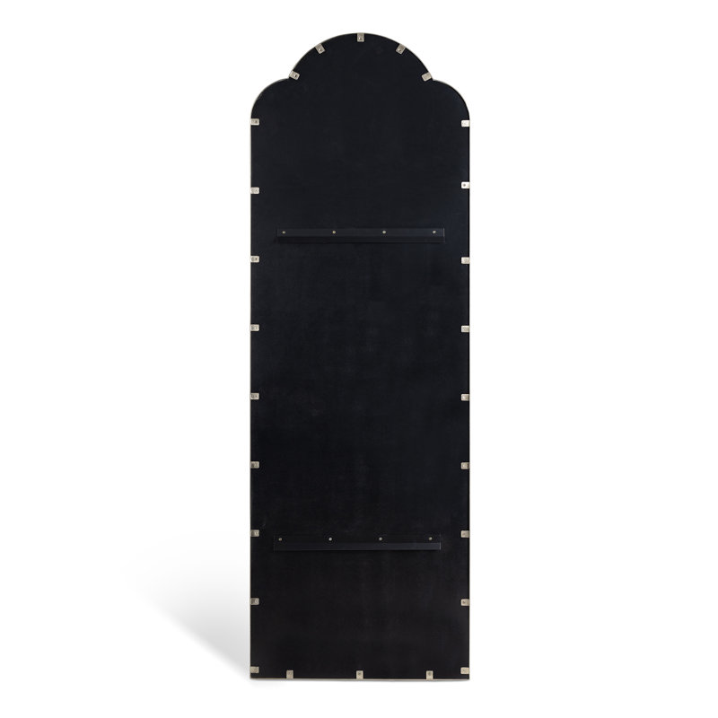 Island Manor Floor Mirror, Brass
