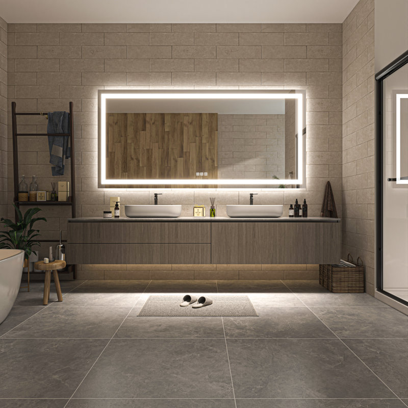 Ulrika Flat LED Mirror, Rectangle, 84" x 40"