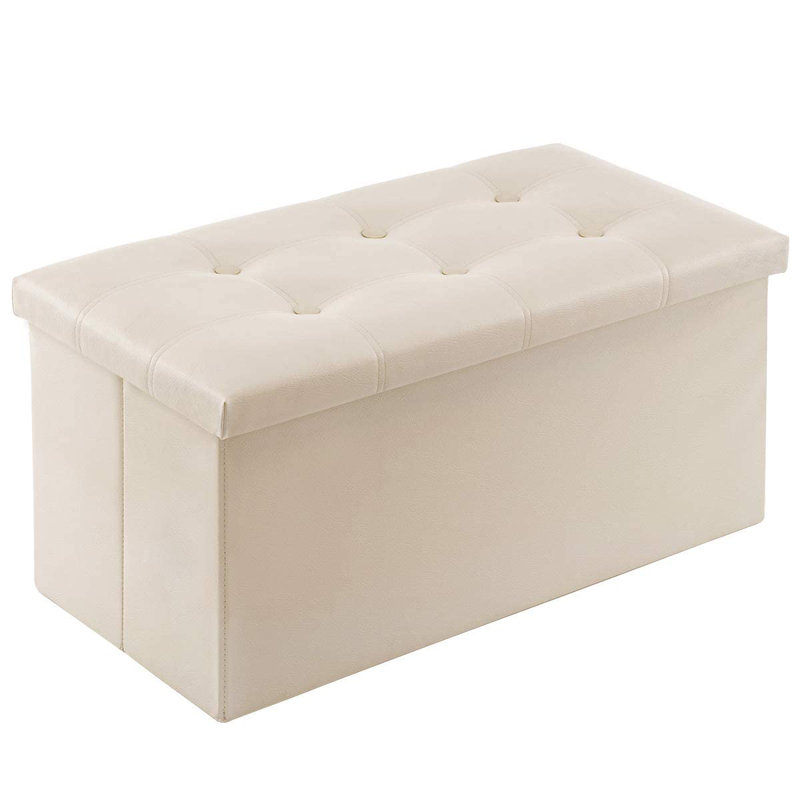 Banc de rangement Lanisha, Beige