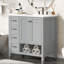Meuble-lavabo simple 36 po avec plateau en céramique Stellamae-80319669