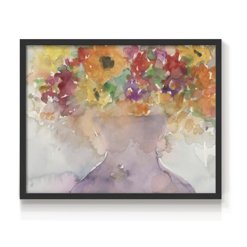 «Garden Flair I», reproduction encadrée, H 16 po x l 20 po, Noir