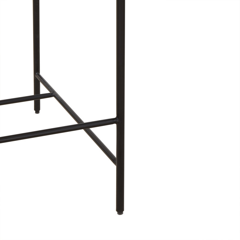 Macibella Channel Tufted Boucle Counter Stool, Black
