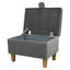 50.8cm Wide Rectangle Solid Colour Footstool Ottoman with Storage