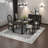 Black Rectangular Solid Wood Dining Table-776730590