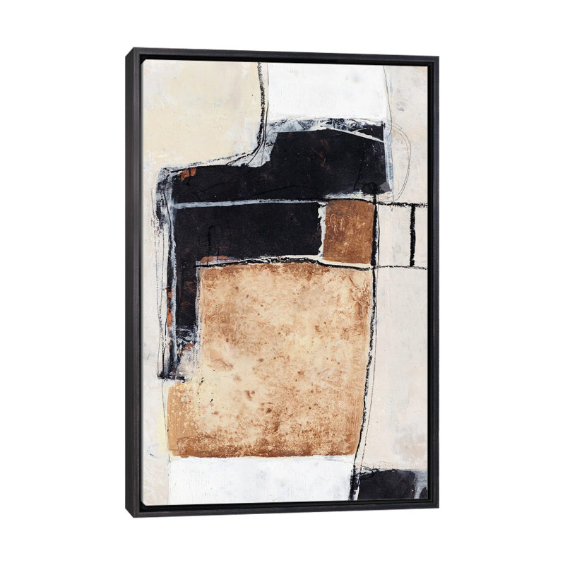 Shapes - Wall Art Print, Distressed Black, Framed Print without Mat, 26" H x 18" W