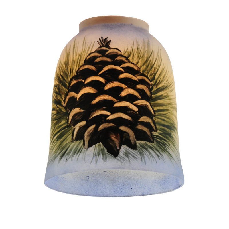 5" Wide Pinecone Hand Painted Shade