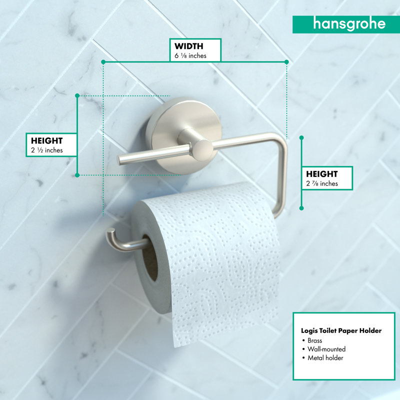 Porte-papier hygiénique mural E & S Accessories, Nickel brossé