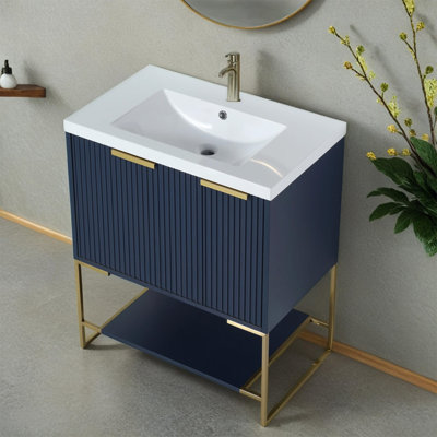 Austyn 29.51'' Single Bathroom Vanity with Resin Top