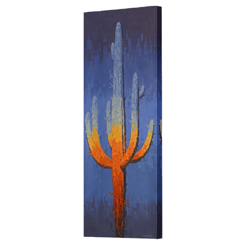 «Blue Jazz Fusion», reproduction d'art sur toile tendue avec châssis, H 36 po x l 12 po