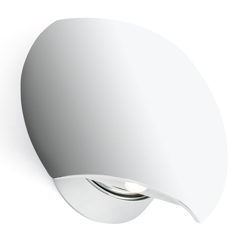 Hardnett 1-Light LED Chrome Flush Mounted Sconce, Chrome
