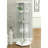 Tenley White 4-Shelf Hexagonal Clear Glass Curio Cabinet-1178113924