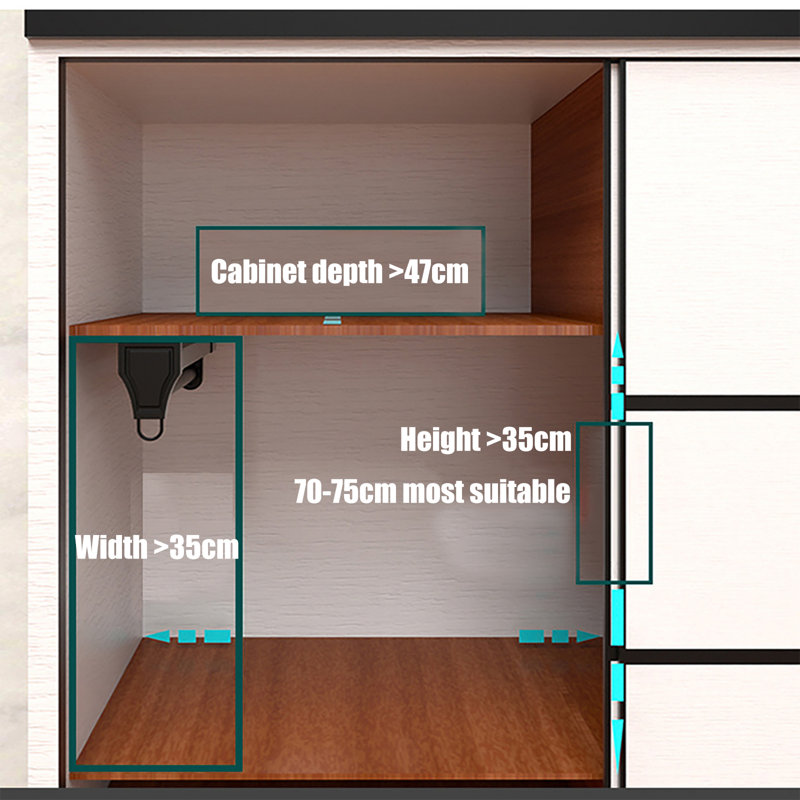 Albreda Pull-Out Closet Hanger Rod, White