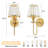 1 - Light Gold Crystal Dimmable Wall Sconce For Living Room, Bedroom, Bathroom-400393845