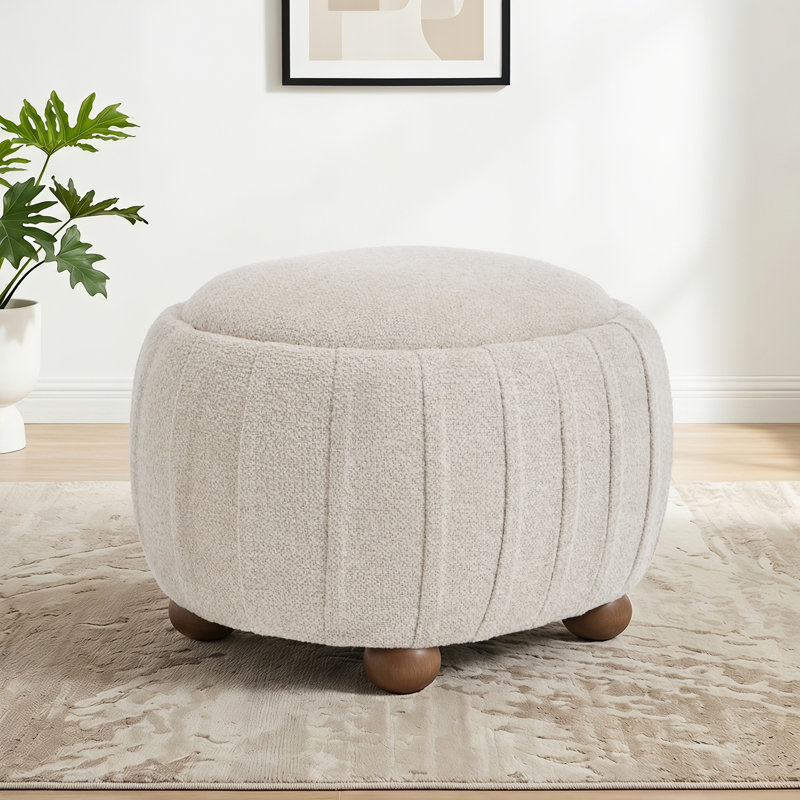 Repose-pieds pouf avec rangement 26 po, Beige