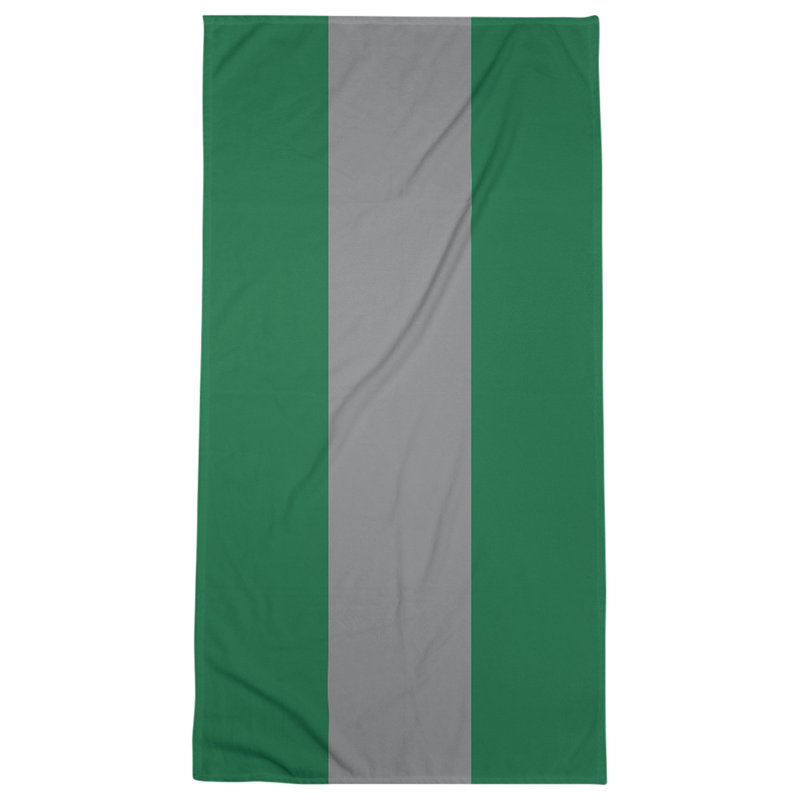 Beach Towel, Green/Dark Gray