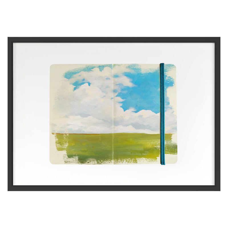 Sketchbook Landscape 7 Print by THE Studio, Black Single Picture Framed