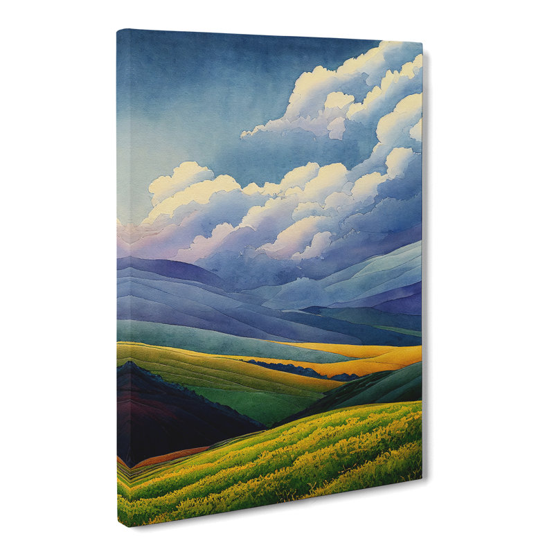 Terrill Spring Landscape Watercolour - Wrapped Canvas, 50cm H x 35cm W x 3cm D