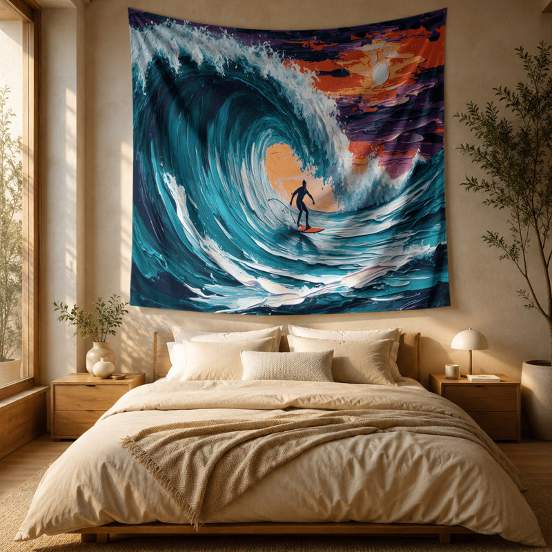 Tapisserie murale Sports Surfing, 51 po x 60 po