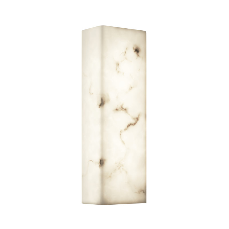 Applique murale ADA 17 po LumenAria - Medley LumenAria, Faux albâtre, H 17 po x l 4,5 po x P 3,5 po