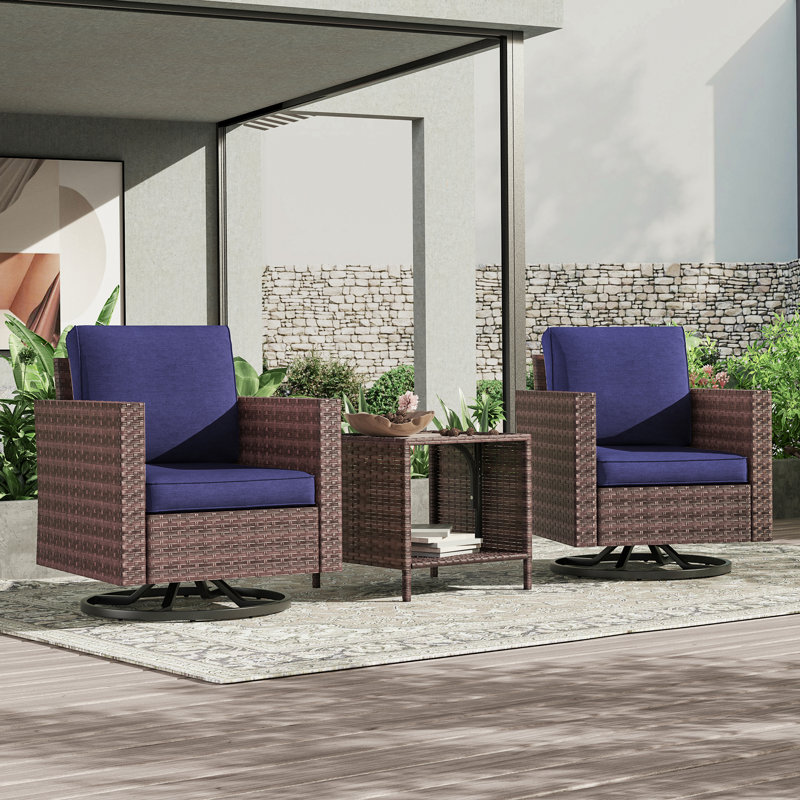 Ensemble de meubles d'extérieur Erol Patio, Marine, Brun