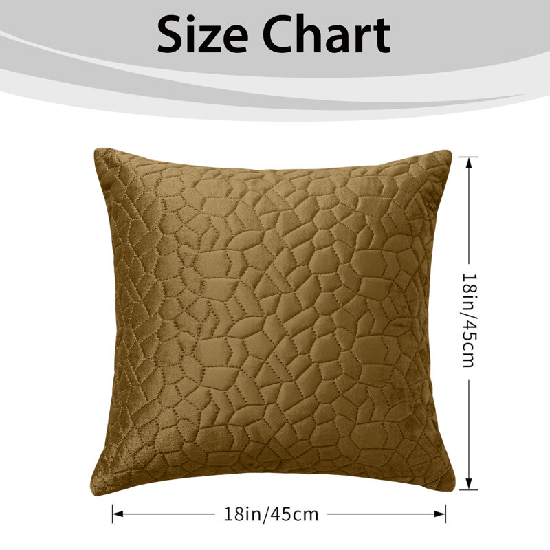 Aspire Homeware Geometric Square Velvet Cushion Covers, Pack of 12, Rust