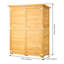 Remise de rangement extérieure en bois imperméable pour outils de jardin 55 x 67,5 pouces
