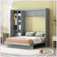 Lit escamotable moderne avec tablettes murales-1468968318-1468968313