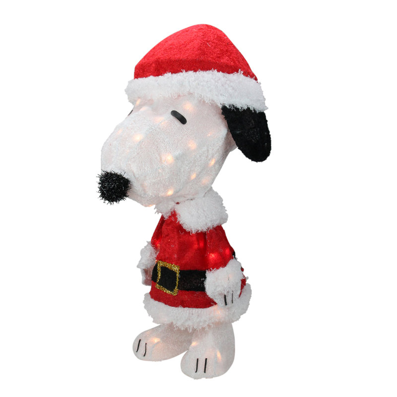 Décoration de Noël illuminée de Noël en costume de père Noël Peanuts