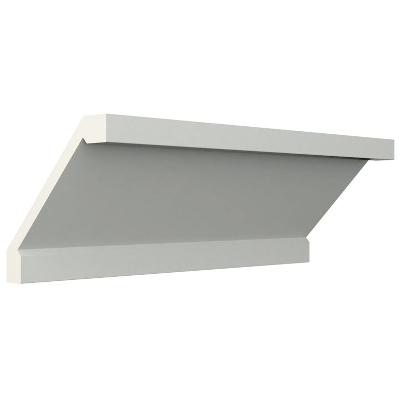 Endurathane Darcy Crown Moulding, 6"H x 6"P x 8 3/8"F x 94 1/2"L, Factory Primed