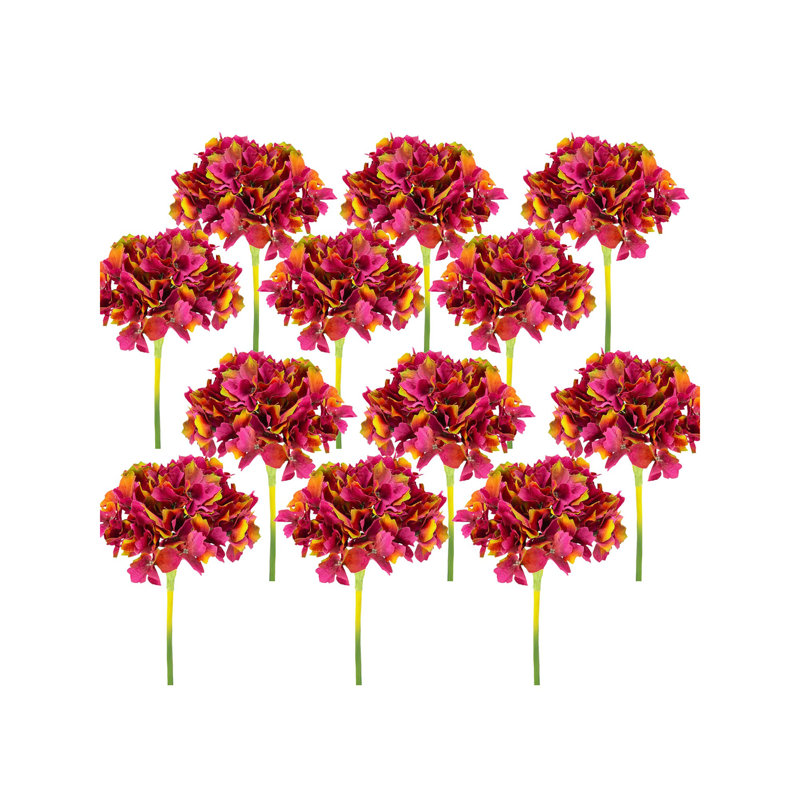 Ensemble de 12 hortensias Almost Real 14 po rose, Rose