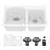 Karran Quartz 33'' X 22'' Double Bowl 60/40 Top Mount Drop-in Kitchen Sink Kit