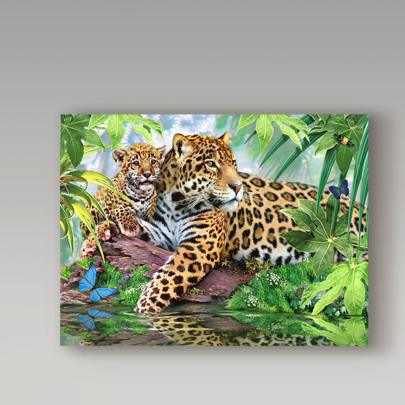 Vibrant Jungle Jaguars Canvas Wall Art