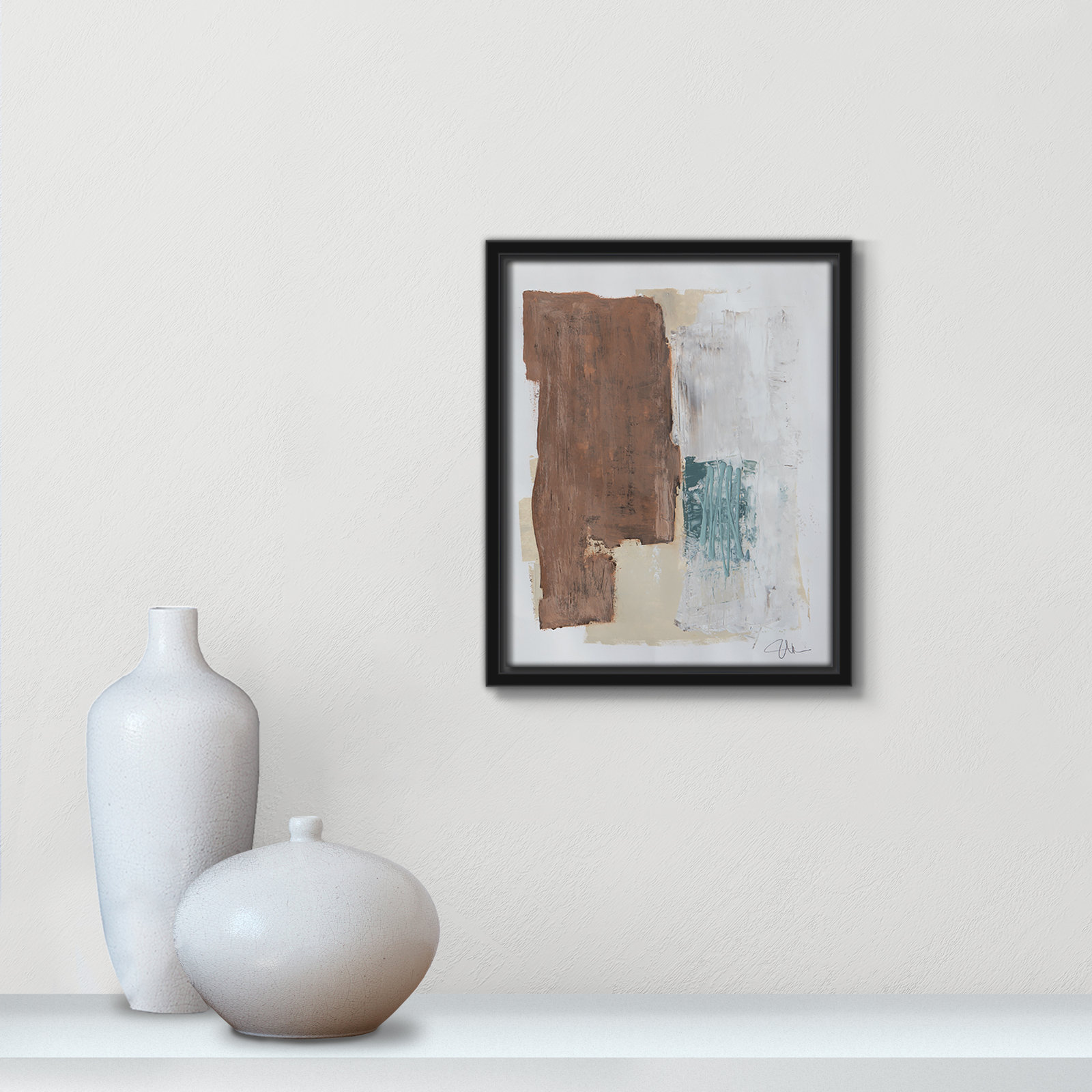 Together We Work I Print, 11.5'' H x 9.5'' W x 2'' D, Black Framed