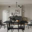 Rectangular MDF Dining Table Mid Century Modern