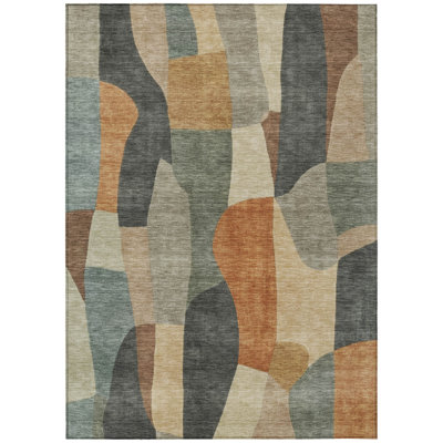 Machine Washable Indoor/Outdoor Jozwiak ACN2376 Abstract Rug