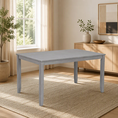 Ensemble de table et chaises de salle à manger en bois massif 7 pièces, table moderne de 58,5 po avec 6 chaises rembourrées (style X-Back) pour la cuisine et la salle à manger
